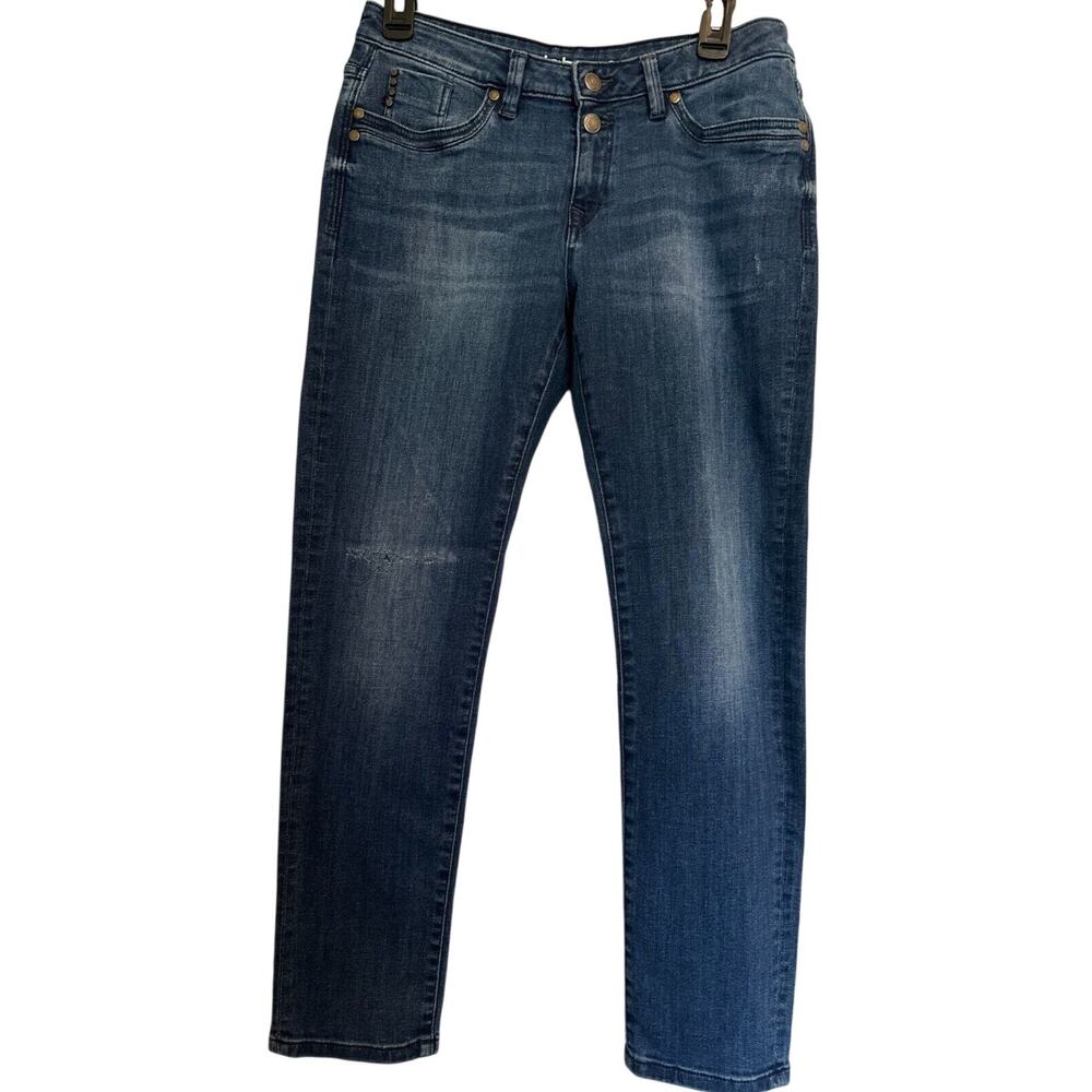 LIZ CLAIBORNE Womens Size 8 Straight Leg Denim Jeans Distressed casual 80s
